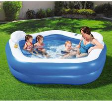 pripuciami baseinai bestway senukai - Bestway Family Fun Pool Blue/White - 2 nuotrauka