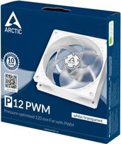 ventiliatoriai 120 mm - Arctic P12 120mm PWM PST White / Tansparent - 3 nuotrauka