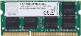 ddr3l 8gb - G.SKILL 8GB 1600MHz CL11 DDR3L SODIMM F3-1600C11S-8GSL - 1 nuotrauka