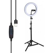 telefono laikiklis su lempa - RoGer V7 Universal Tripod Black - 1 nuotrauka