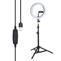 telefono laikiklis su lempa - RoGer V7 Universal Tripod Black - 2 nuotrauka