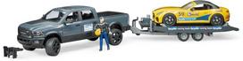 modeliukai dodge - Bruder RAM 2500 Power Wagon With Trailer 2504 - 2 nuotrauka