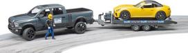 modeliukai dodge - Bruder RAM 2500 Power Wagon With Trailer 2504 - 4 nuotrauka