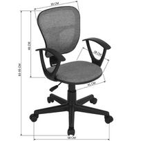 biuro kede domoletti - Biuro kėdė Flying Arm, 50 x 47 x 83–95 cm - 3 nuotrauka