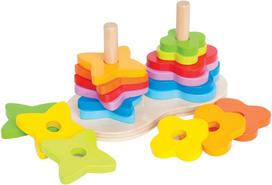piramide - Hape Double Rainbow Stacker E0406 - 2 nuotrauka