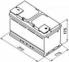 akumuliatorius bosch s4 80ah - Bosch Modern Standart S4 010 - 2 nuotrauka