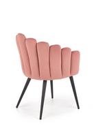 valgomojo kedes - Fotelis Halmar K410, rožinis, 62 cm x 62 cm x 85 cm - 7 nuotrauka