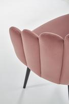 valgomojo kedes - Fotelis Halmar K410, rožinis, 62 cm x 62 cm x 85 cm - 8 nuotrauka