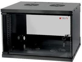 spinta rack - Serverių spinta Techly Wall Rack Cabinet 19" 6U D450 Black Assembled - 1 nuotrauka