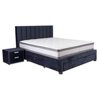 lova bed grace 160x200cm - Home4you Grace Bed + Harmony Top Mattress 160x200cm Blue - 4 nuotrauka