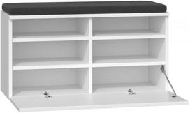 senukai lentynos batams - Batų spintelė Top E Shop Riva, balta, 850 mm x 350 mm x 460 mm - 2 nuotrauka