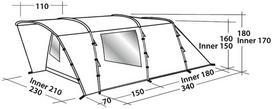 easy camp palapine - Trivietė palapinė Easy Camp Palmdale 300 120420, pilka - 8 nuotrauka