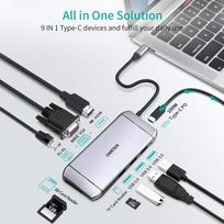 usb c ilgintuvas - Choetech HUB-M15 GRAY - 2 nuotrauka