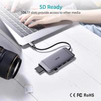 usb c ilgintuvas - Choetech HUB-M15 GRAY - 5 nuotrauka