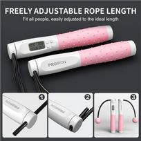 Pirkti Proiron Digital Jump Rope with Counter 300 cm White/ Pink - Photo 5