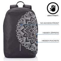 xd design bobby kuprine - Kuprinė XD Design Bobby Soft Art Anti-Theft Mandala, pilka - 9 nuotrauka