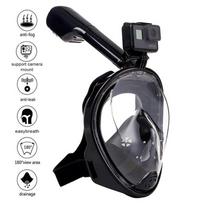 snorkeling mask - RoGer Full Dry Snorkeling Mask L/XL Black - 6 nuotrauka