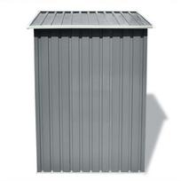 sodo sandeliukas - Sodo sandėliukas, pilkas, metalas, 204x132x186 cm - 4 nuotrauka