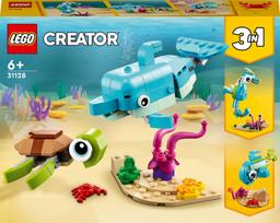 lego vezliukai - Konstruktorius LEGO Creator Delfinas ir vėžlys 31128 - 1 nuotrauka