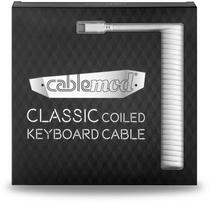 type c i usb a - Klaviatūros laidas Cablemod Classic Coiled Keyboard Cable USB-C / USB Typ-A, balta - 4 nuotrauka