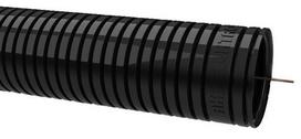 vamzdis 32 mm - Gofruotas instaliacinis vamzdis RKGSP 32, PVC, juodas, su viela, 25 m - 1 nuotrauka