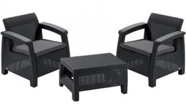 keter corfu - Keter Corfu Weekend Furniture Set Grey - 1 nuotrauka