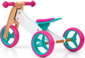 milli ride - Balansinis dviratis Milly Mally 2in1 Jake Classic Candy, mėlynas/rudas/baltas/rožinis, 7" - 3 nuotrauka
