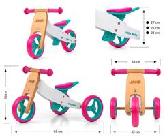 milli ride - Balansinis dviratis Milly Mally 2in1 Jake Classic Candy, mėlynas/rudas/baltas/rožinis, 7" - 7 nuotrauka