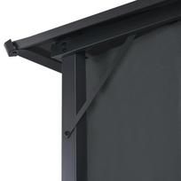 eglute - Pavėsinė su užuolaidomis, aliuminis, 3x3m, juoda - 5 nuotrauka