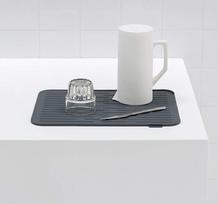 brabantia silikoninis padeklas - Silikoninis kilimėlis indams džiovinti Brabantia, 44x32 cm, Dark grey - 5 nuotrauka