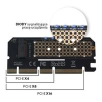 m2 kortele - Savio Adapter AK-41 sąsajos plokštė / adapteris M.2 - 2 nuotrauka