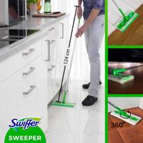 swiffer pigu lt - Swiffer Sweeper Starter Kit XXL: šluota, sausos servetėlės 8vnt ir šlapios servetėlės 3vnt - 3 nuotrauka