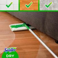 swiffer pigu lt - Swiffer Sweeper Starter Kit XXL: šluota, sausos servetėlės 8vnt ir šlapios servetėlės 3vnt - 5 nuotrauka