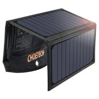 saules baterijos usb - Choetech Foldable Solar Charger SC001 (juodas) - 4 nuotrauka
