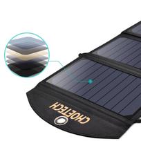 saules baterijos usb - Choetech Foldable Solar Charger SC001 (juodas) - 5 nuotrauka