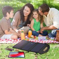 saules baterijos usb - Choetech Foldable Solar Charger SC001 (juodas) - 8 nuotrauka