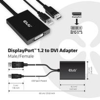 displayport dvi dual link - Club 3D DisplayPort To Dual Link DVI-D Active Adapter Black - 4 nuotrauka