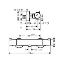 dusas - Hansgrohe Ecostat 1001CL - 2 nuotrauka