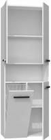 vonios spintele 40 - Top E Shop Bathroom Cabinet With 1 Basket White Matt - 2 nuotrauka