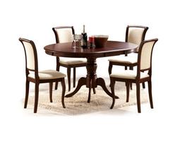 rudas valgomasis stalas - Signal Meble Olivia Table 106-141cm Dark Nut - 3 nuotrauka