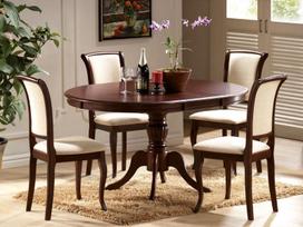 rudas valgomasis stalas - Signal Meble Olivia Table 106-141cm Dark Nut - 4 nuotrauka