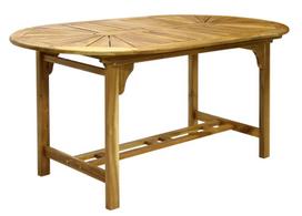 lauko stalai senukai - Lauko stalas Home4you Finlay Acacia, 153 - 195 x 90 x 72 cm - 2 nuotrauka