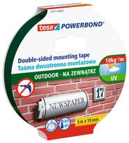 Dvipusio lipnumo juosta TESA OUTDOOR, 19 mm x 5 m, lauko darbams