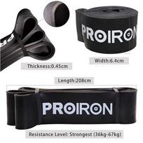resistance band - Pasipriešinimo guma Proiron PRO-ZLD-5W, juoda - 2 nuotrauka