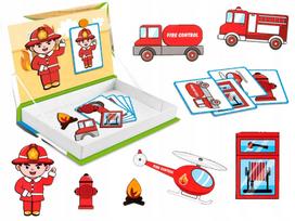 magnetiniai zaislai - Lavinimo žaislas ASKATO Puzzle Magnetic Fire Safety, 31 vnt. - 5 nuotrauka