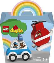 lego automobilis - LEGO DUPLO Creative Play Ugniagesių sraigtasparnis ir policijos automobilis 10957  - 1 nuotrauka