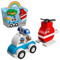 lego automobilis - LEGO DUPLO Creative Play Ugniagesių sraigtasparnis ir policijos automobilis 10957  - 2 nuotrauka