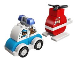 lego automobilis - LEGO DUPLO Creative Play Ugniagesių sraigtasparnis ir policijos automobilis 10957  - 9 nuotrauka