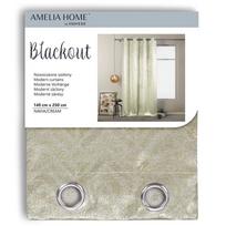 AmeliaHome Blackout Navia Curtains Cream 140x250