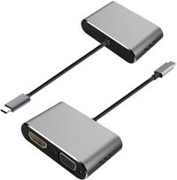 hdmi type c laidas - Platinet PMMA9832 Adapter Type-C to HDMI & VGA - 3 nuotrauka